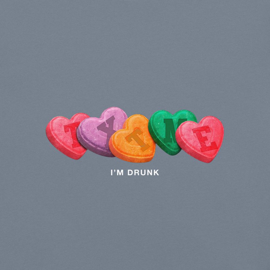 text me, i'm drunk Tee — Blue Jean print
